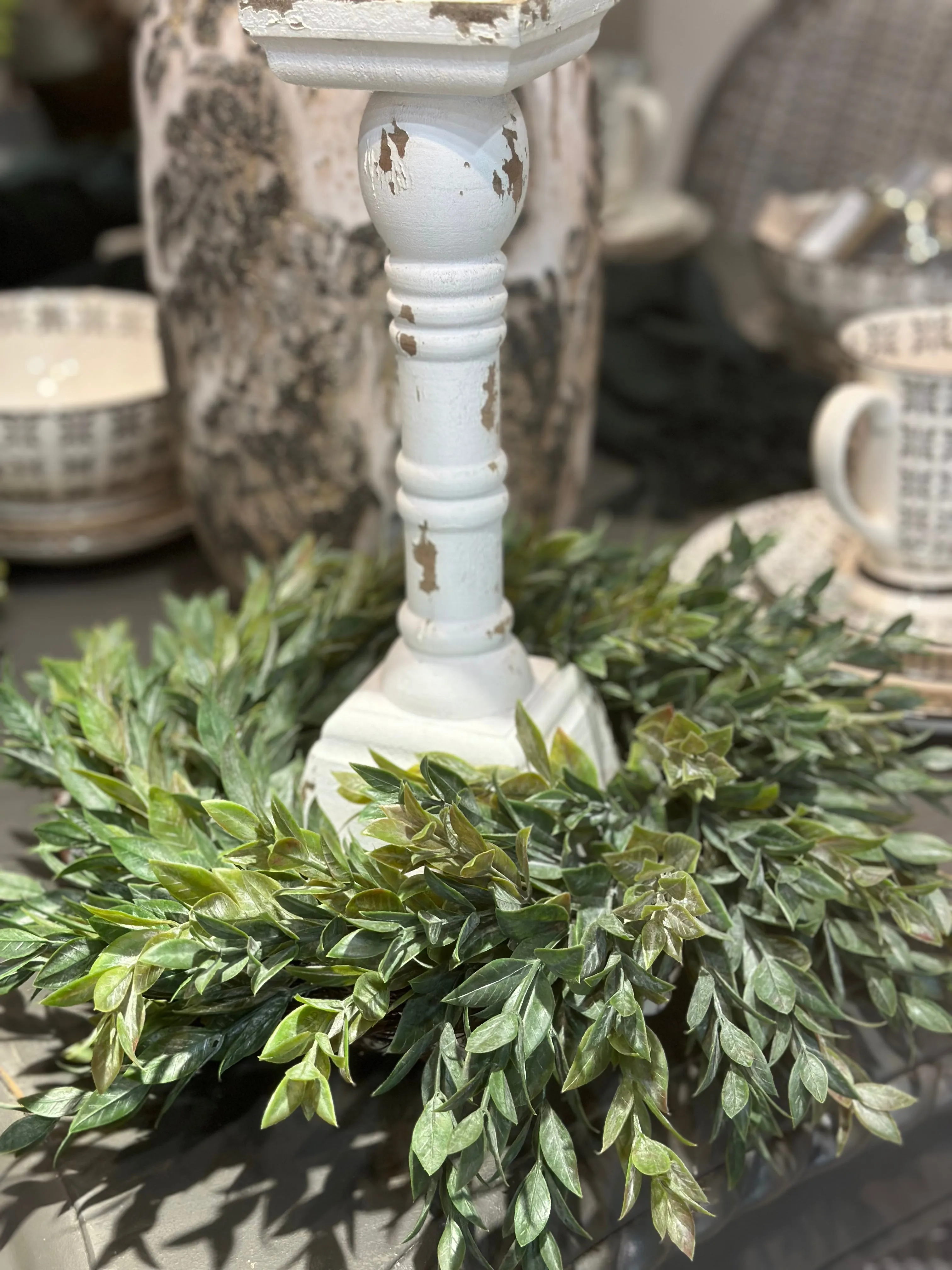 14" Myrtle Candle Ring & Wreath