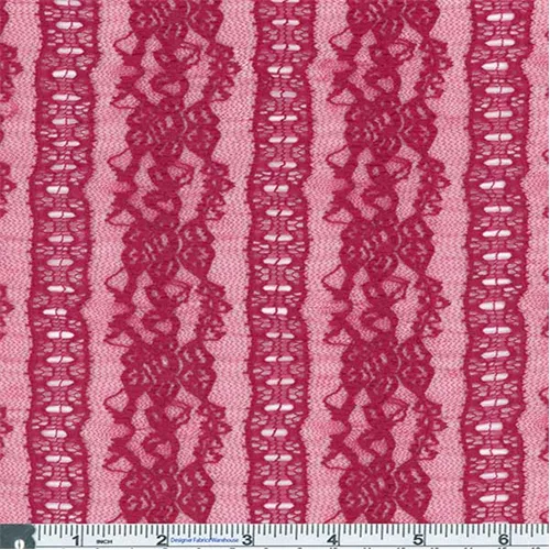 2 1/8 YD PC-Rouge Red Textured Lace Knit