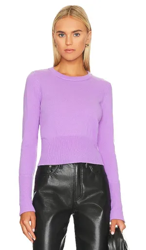 Autumn Cashmere Cropped Sweater in Purple