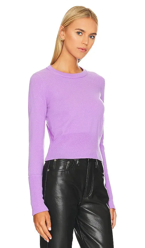 Autumn Cashmere Cropped Sweater in Purple
