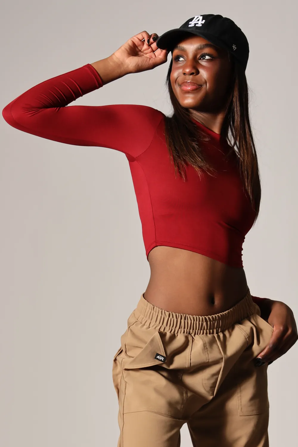 Baby Soft Long Sleeved Tee - Garnet - FINAL SALE