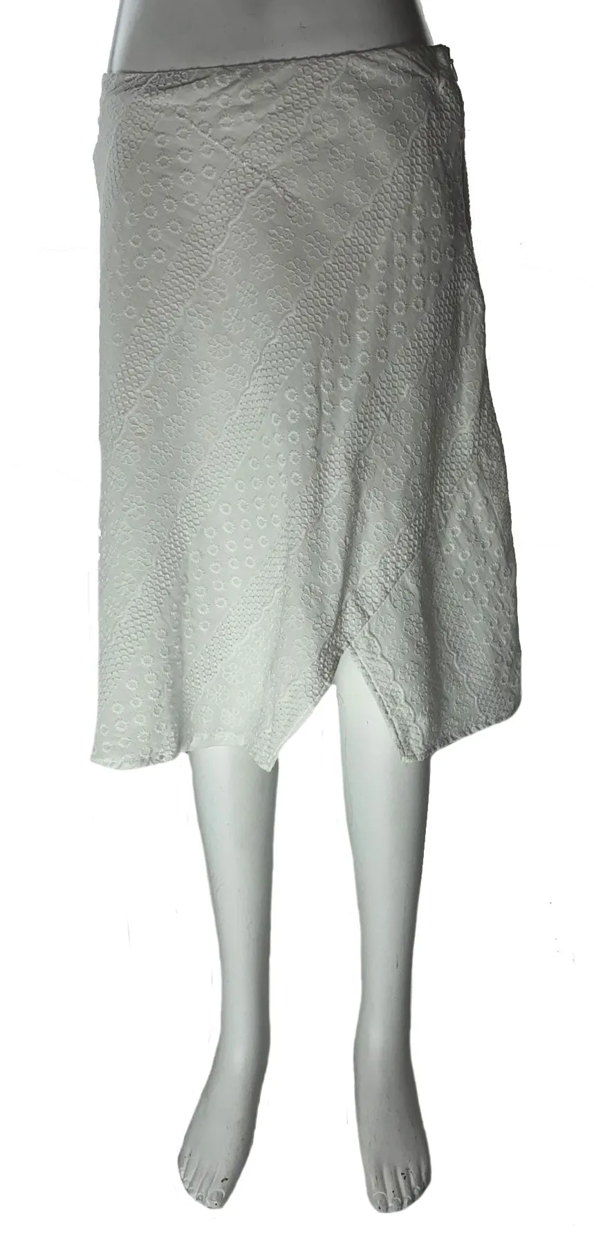 Calvin Klein Women's A Line Eyelet Skirt White