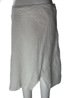 Calvin Klein Women's A Line Eyelet Skirt White