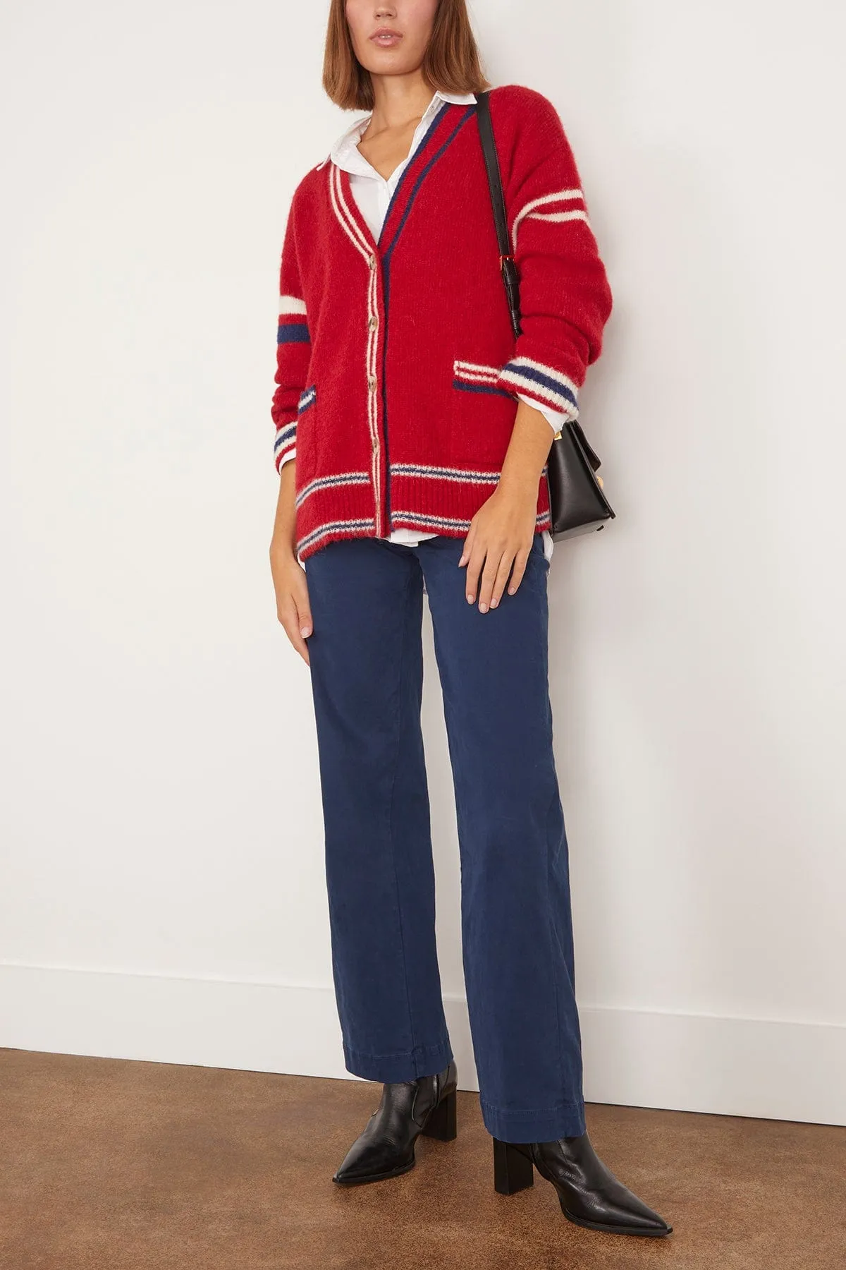 Carey Sweater in Red Blue