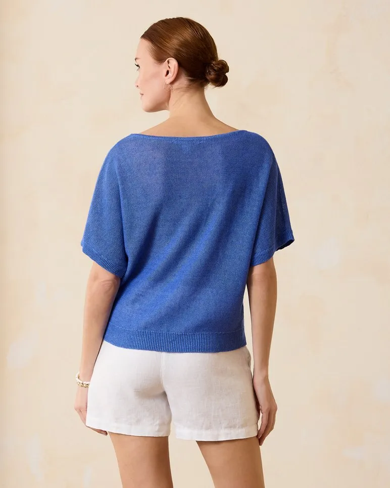 Cedar Linen French Sleeve Sweater