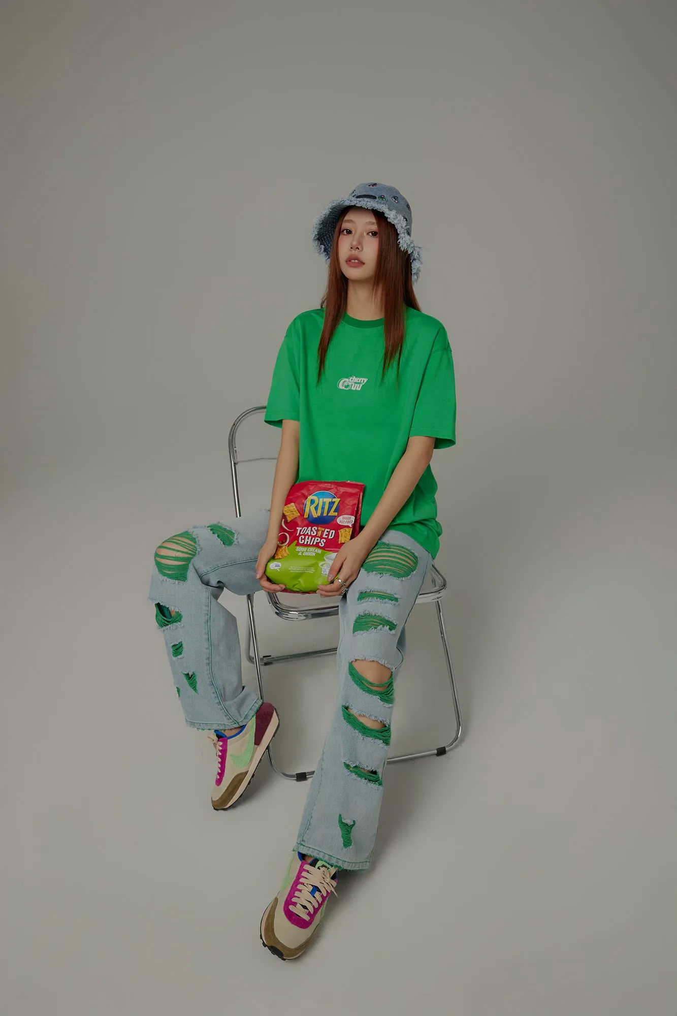 Chuu Cherry Color Basic T-Shirt