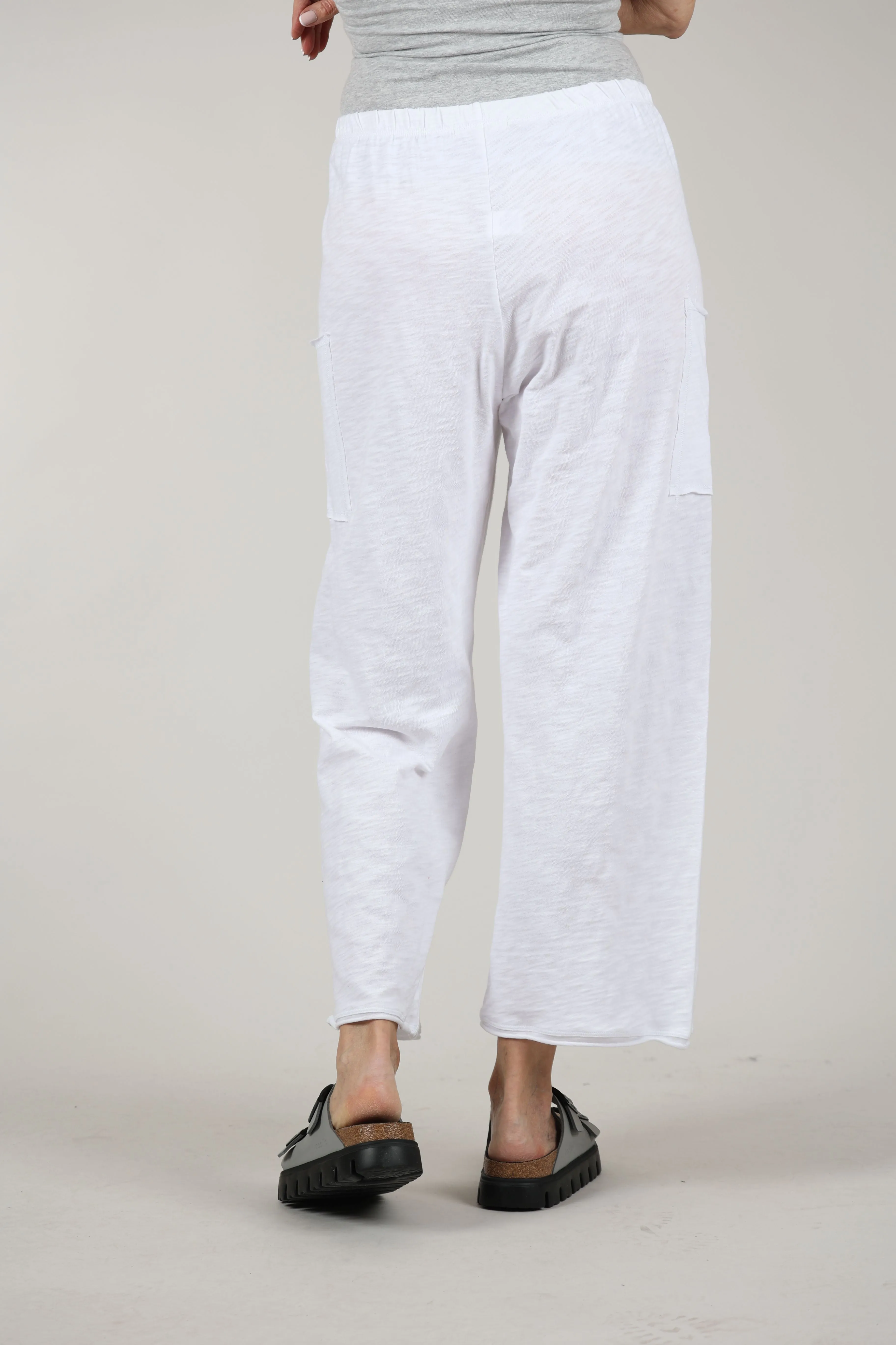 Cotton Slub Pocket Flood, White