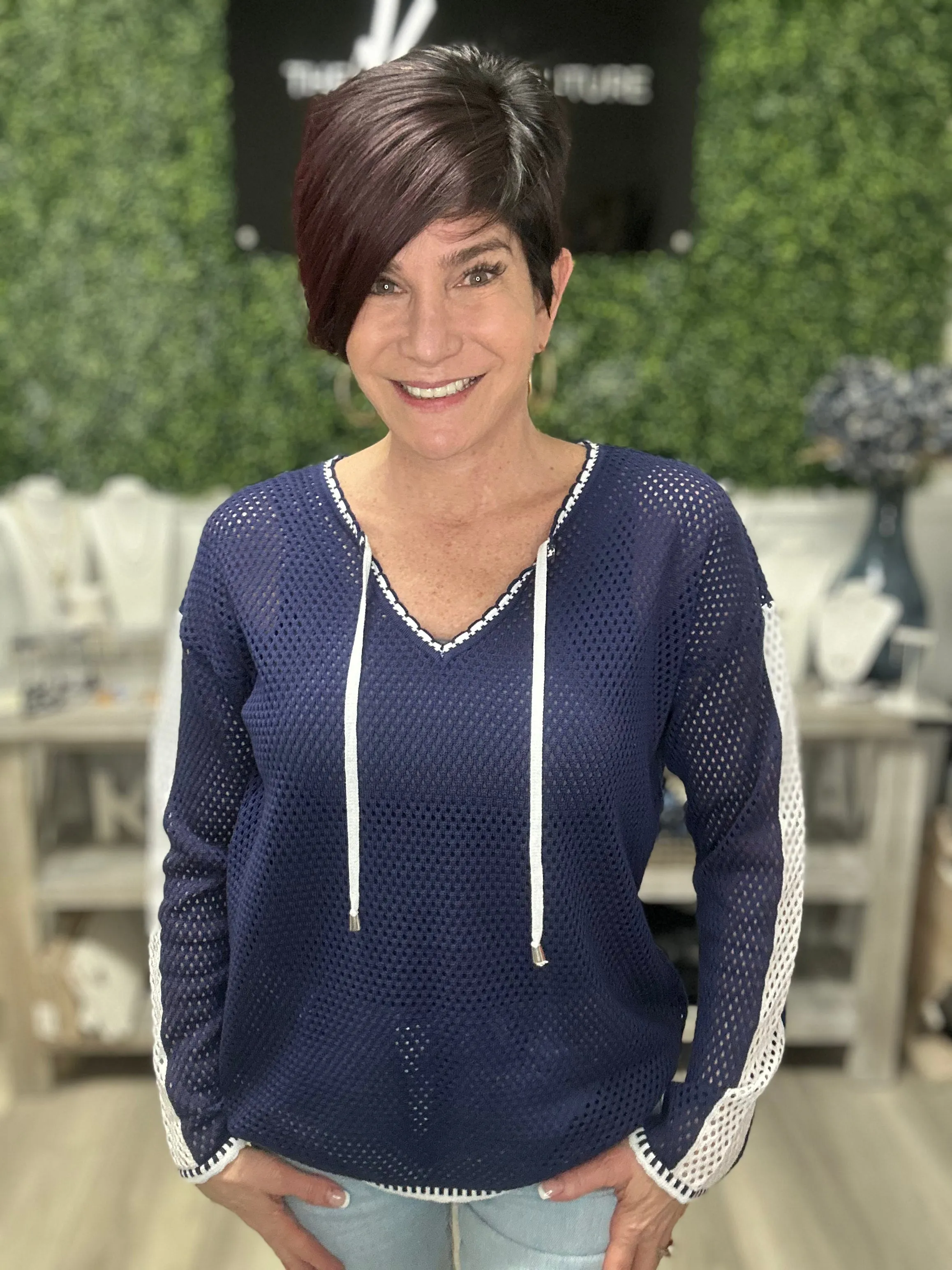 Crochet V-Neck Top