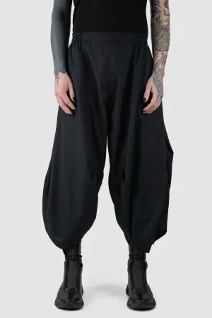 Cropped Loose Fit Linen Trousers