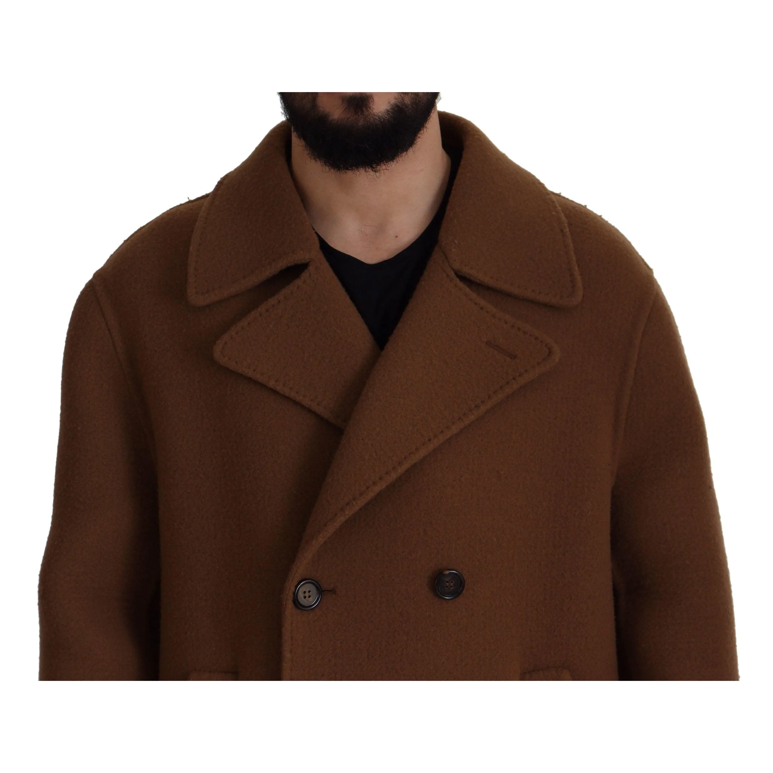 Dolce & Gabbana Elegant Double Breasted Brown Jacket