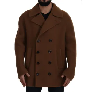 Dolce & Gabbana Elegant Double Breasted Brown Jacket