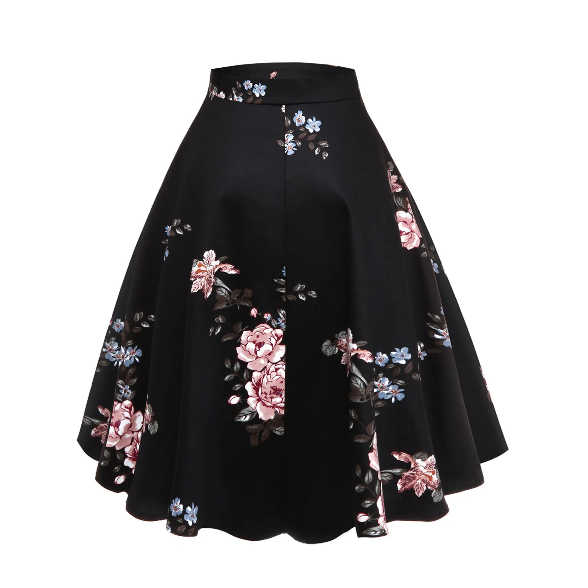 European and American Retro Printing Large Size Women's Skirt Tutu Skirt Women's Skirts 