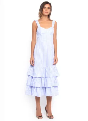 Hamptons Tiered Summer Dress (Soft Sky Blue)