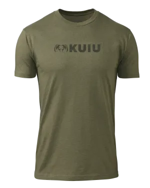 KUIU Topo Block Logo T-Shirt | Military Green