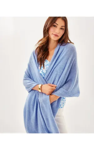 Lanelle Cashmere Wrap Heathered Jacaranda Blue