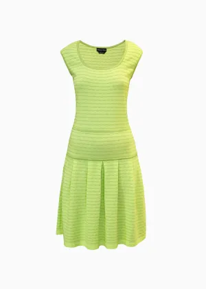 Laverna - Soft Knit Dress with Pleated Skirt & Drop Waist