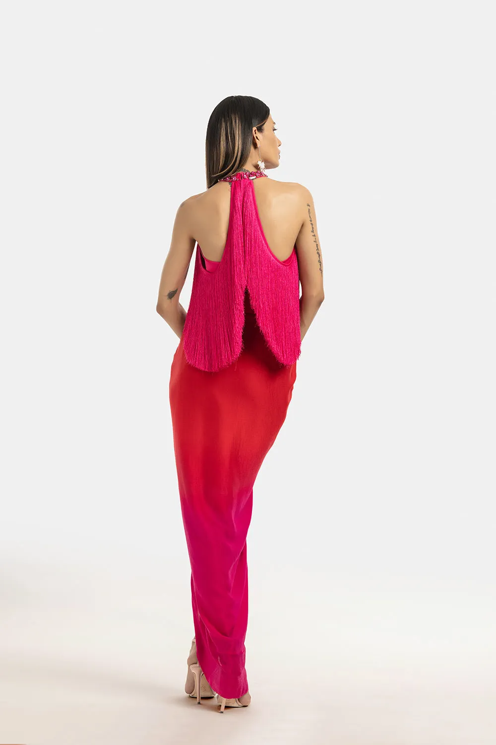 Ombrè Draped Skirt