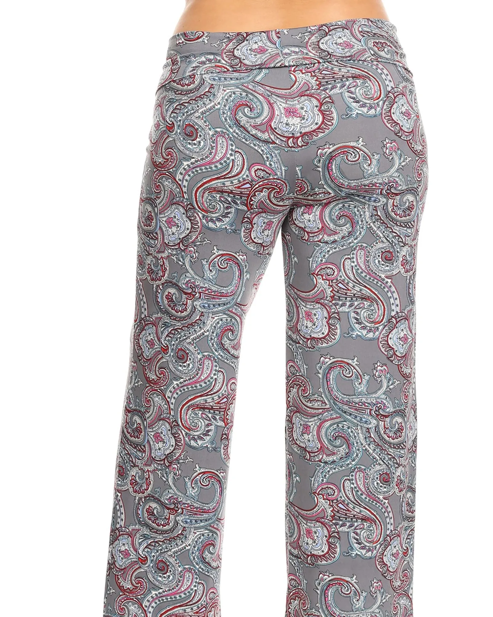 Paisley Printed Palazzo Pants | Charcoal Paisley