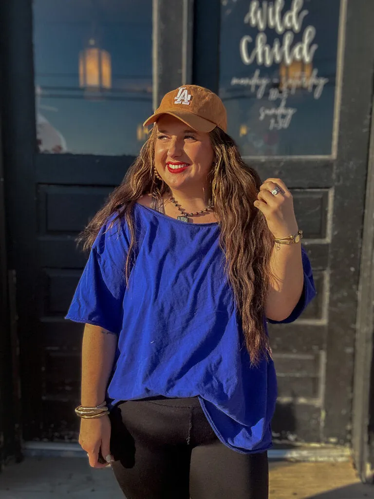 PLUS- Royal Blue Pocket Tee