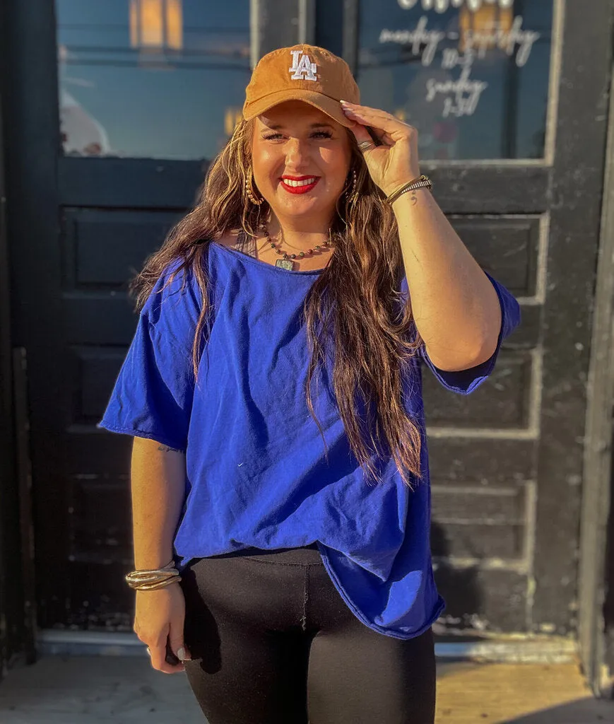 PLUS- Royal Blue Pocket Tee