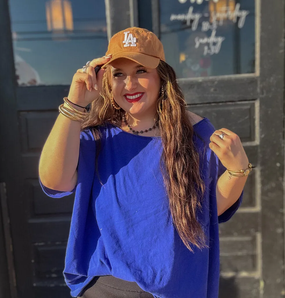 PLUS- Royal Blue Pocket Tee