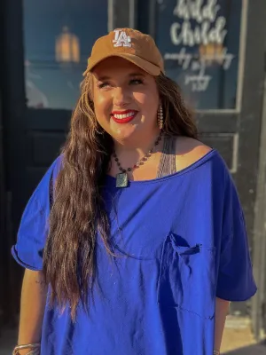 PLUS- Royal Blue Pocket Tee