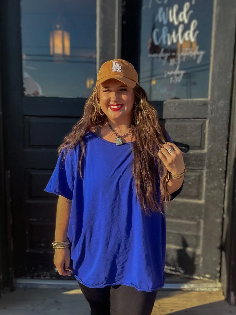 PLUS- Royal Blue Pocket Tee