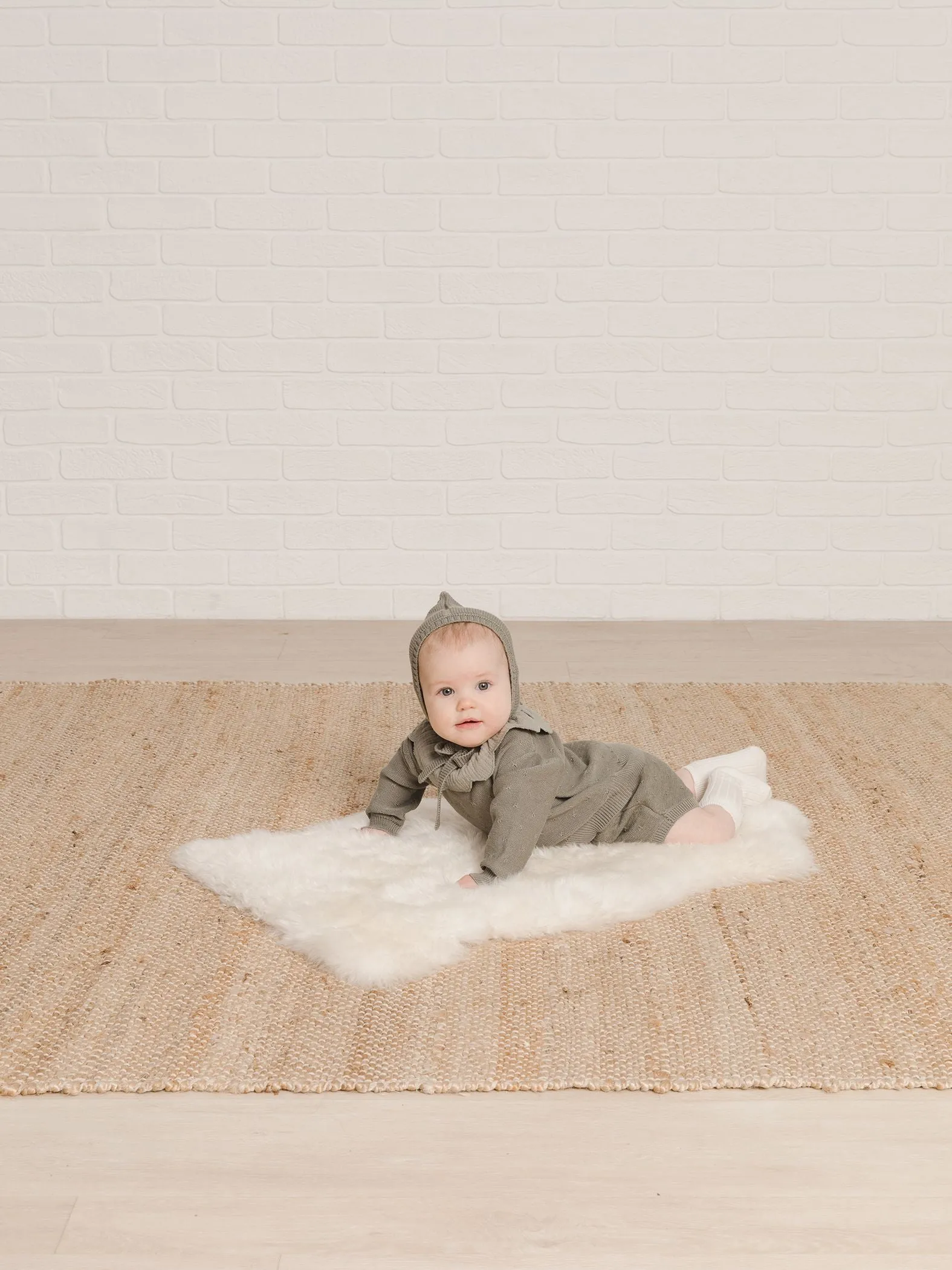 Quincy Mae Petal Knit Sweater - Basil