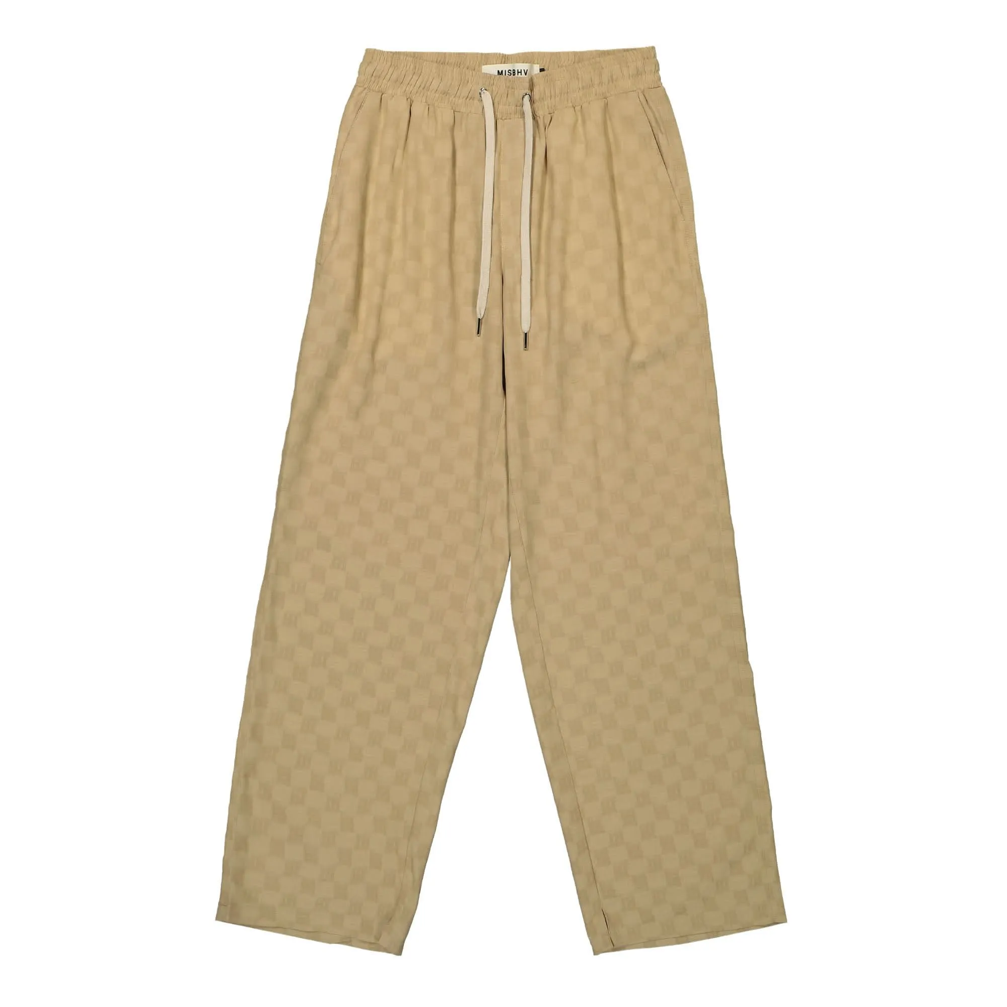 Resort Monogram Viscose Wool Relaxed Trousers