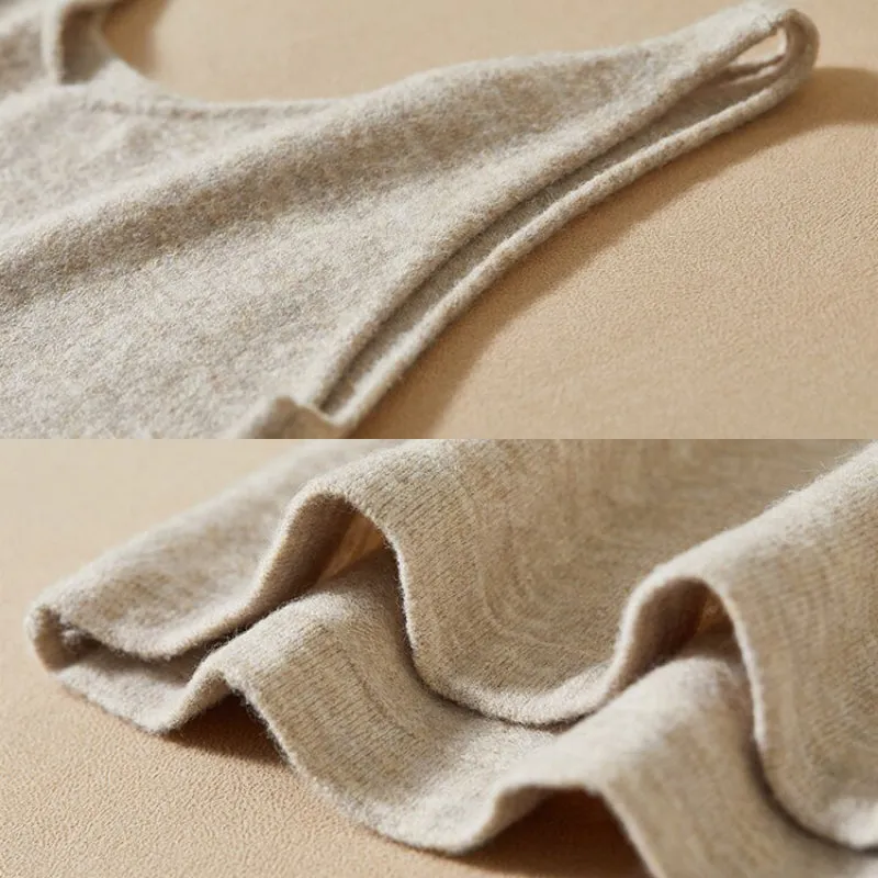 Soft V-Neck Knitted Midi Dress for Women