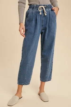 The Julien Relaxed Denim Drawstring Pants