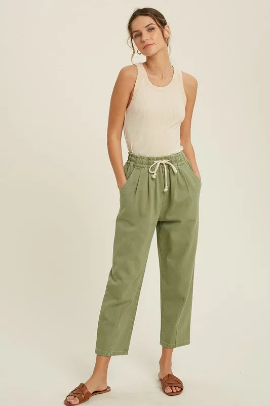 The Julien Relaxed Denim Drawstring Pants