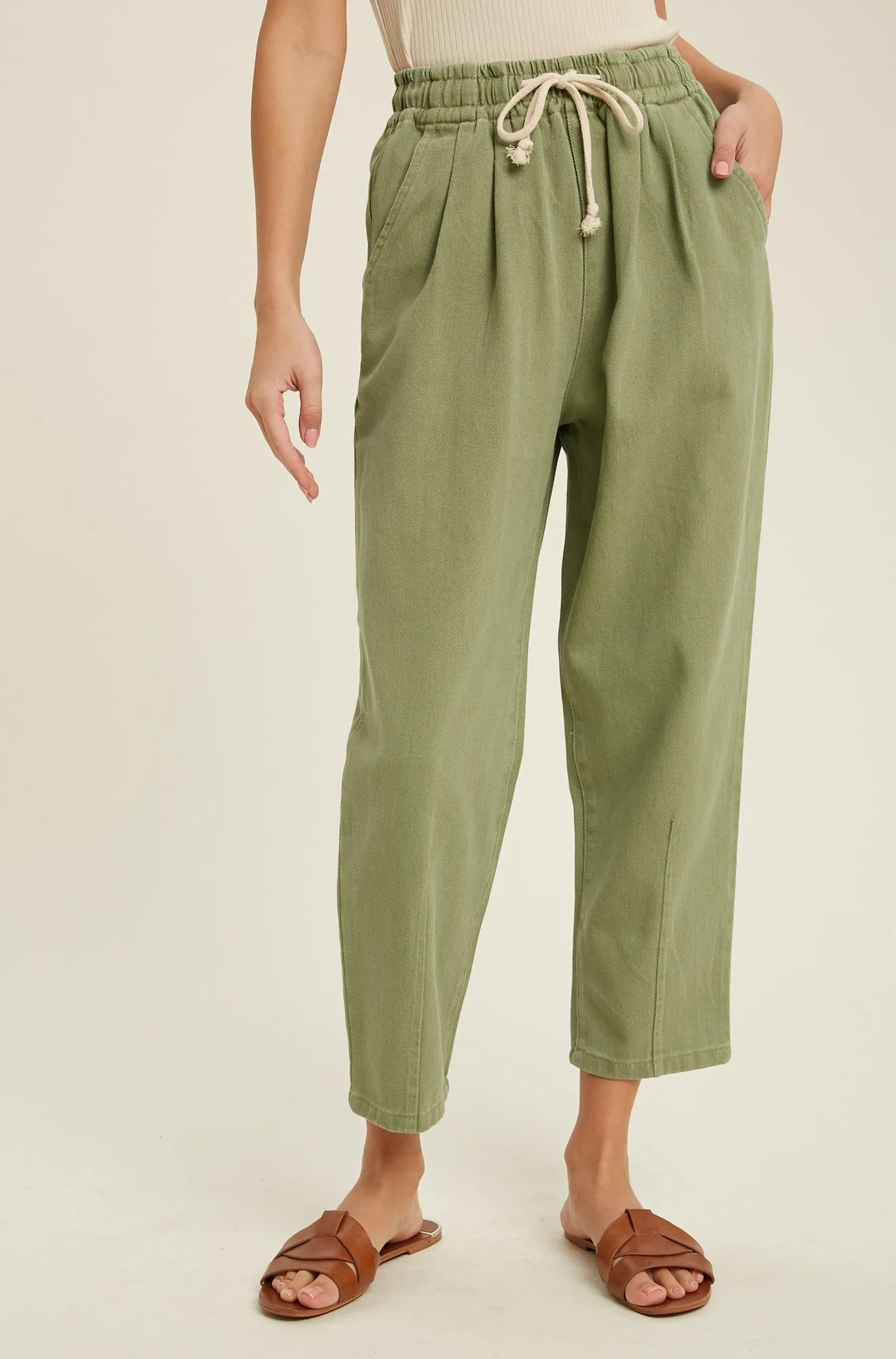The Julien Relaxed Denim Drawstring Pants