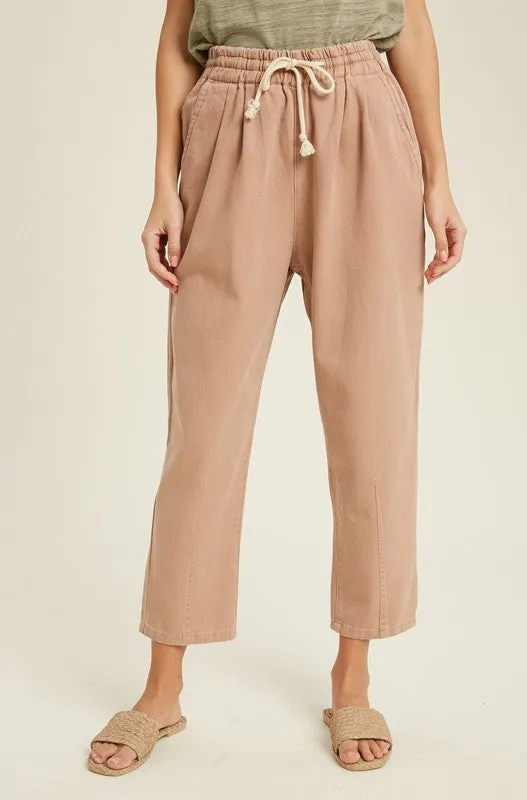 The Julien Relaxed Denim Drawstring Pants