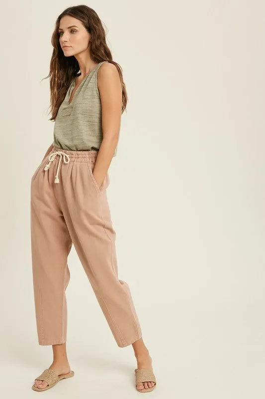 The Julien Relaxed Denim Drawstring Pants
