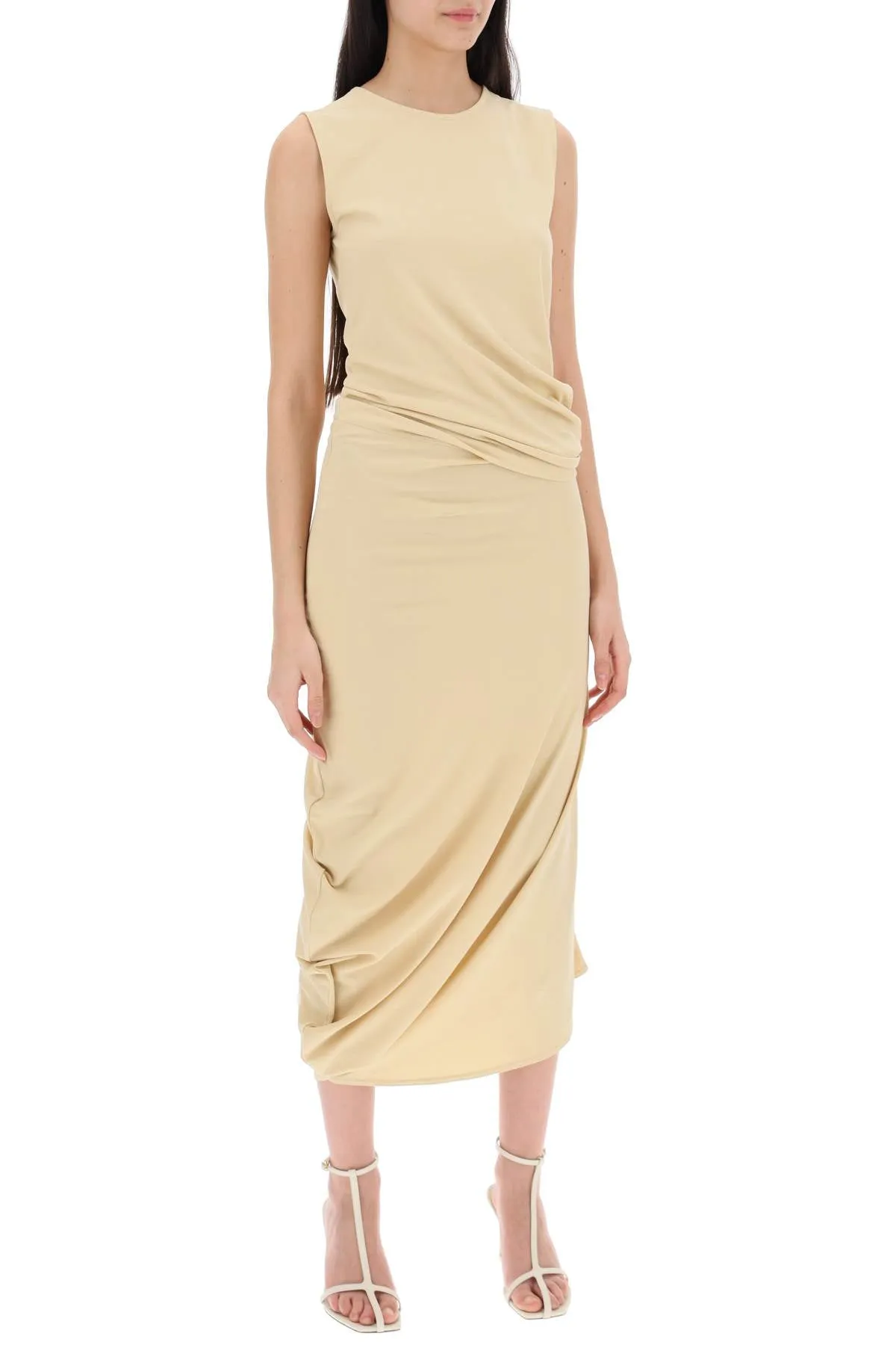 twisted midi dress DR1047 LJ1019 SOFT SAND