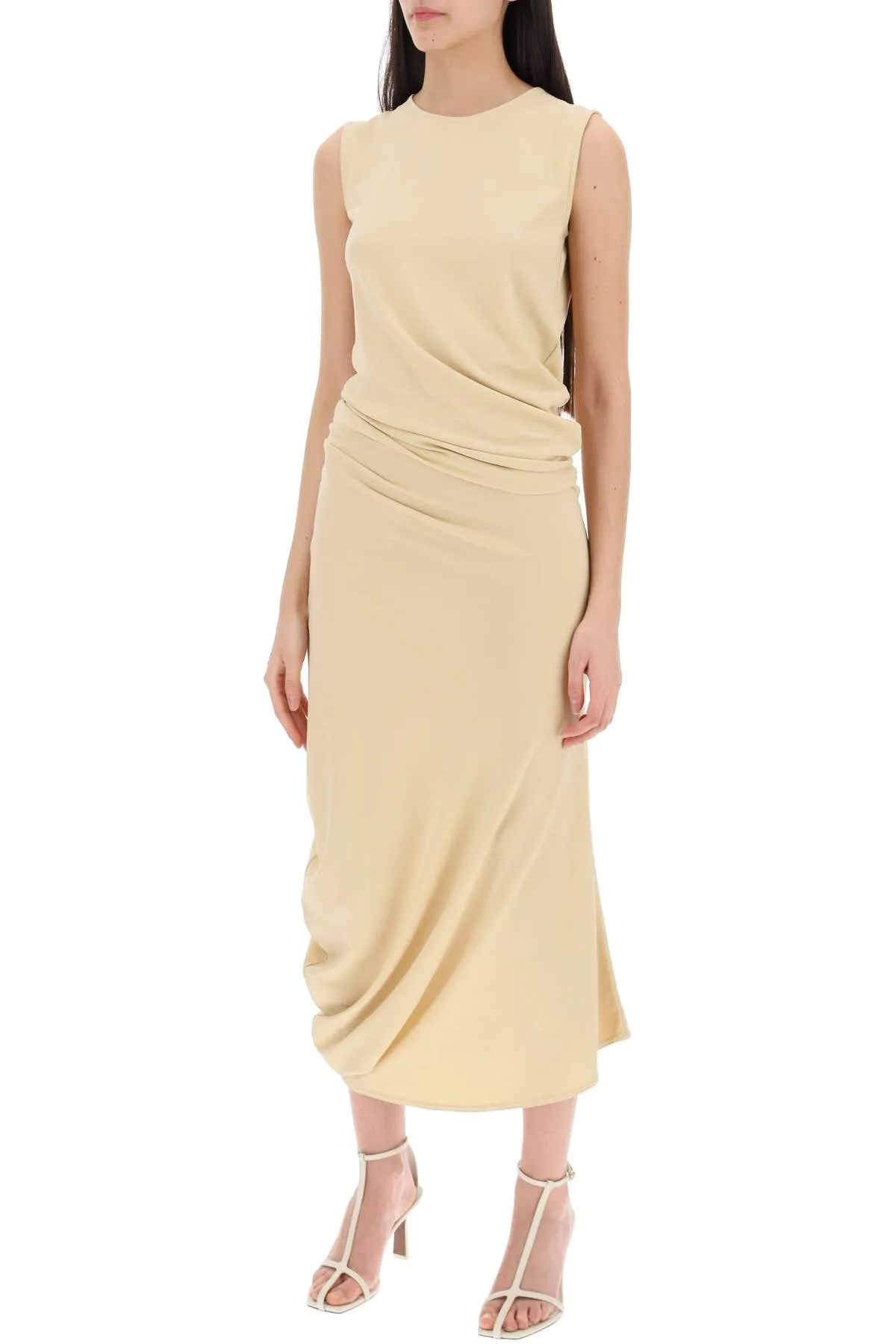 twisted midi dress DR1047 LJ1019 SOFT SAND